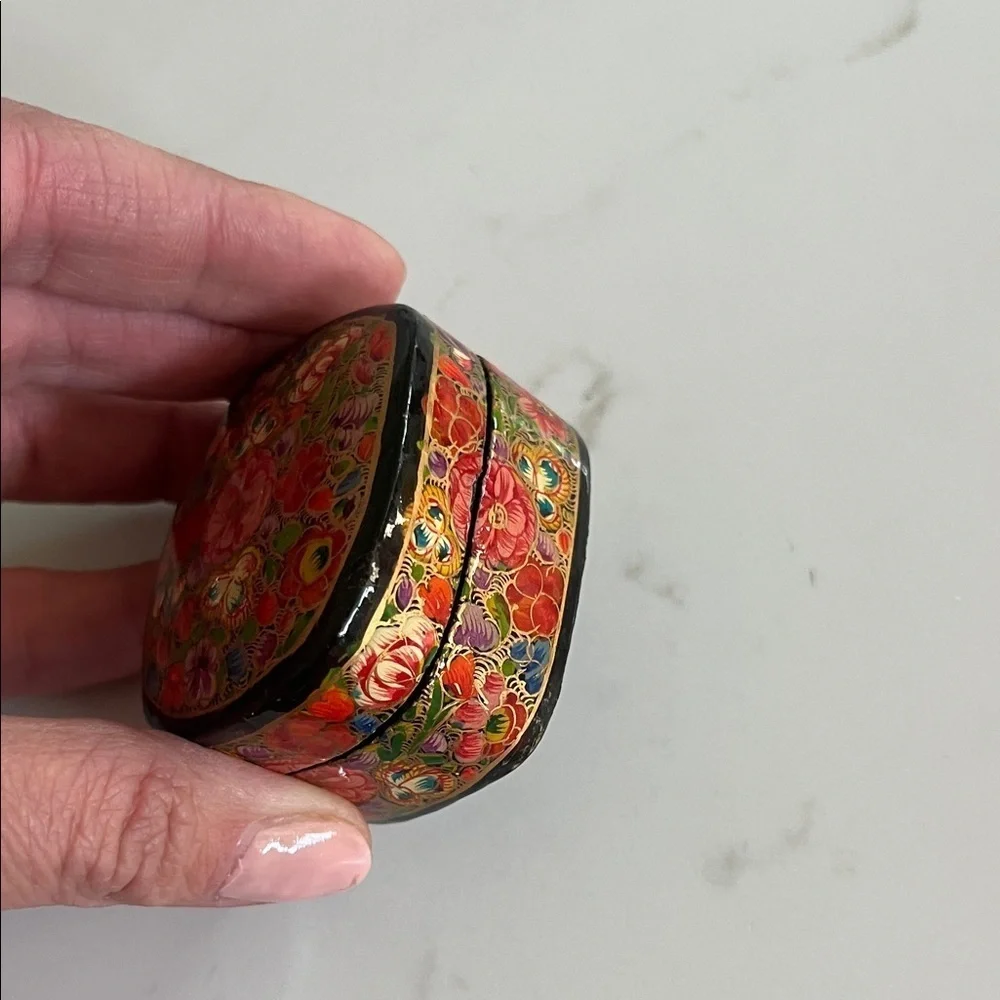 Floral Multicolor Decorative Wood Box